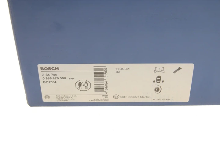 Гальмівний диск BOSCH 0986479508 Hyundai I30, IX35; KIA Sportage, Pro Ceed, Ceed 584111H100, 584111H300, S584111H300 - изображение 10