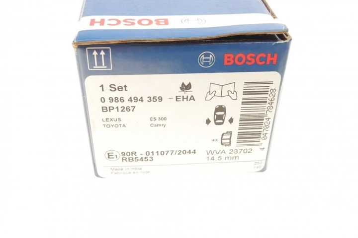 Гальмівні колодки BOSCH 0986494359 Toyota Camry; Lexus ES; Nissan Leaf; Chery Amulet 04466YZZAN, V9118B034, V91188B034 - зображення 5