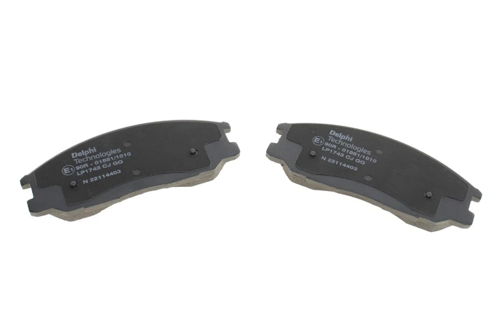 Комплект гальмівних колодок Delphi LP1743 Hyundai Santa Fe, Trajet, H-1; SsangYong Actyon, Rexton, Kyron 4813008260, 48130090A1, 48130091A0 - изображение 2