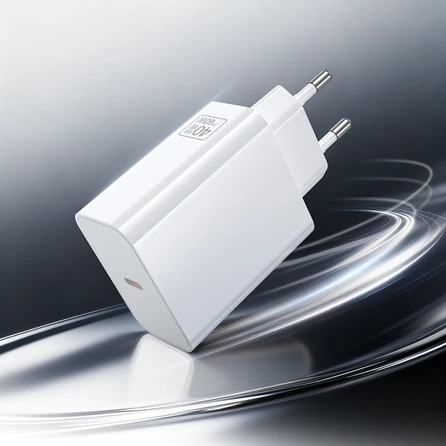 Мережевий зарядний пристрій BOROFONE BA109A Star single port PD40W charger (EU) White - Фото 9 Мережевий зарядний пристрій BOROFONE BA109A Star single port PD40W charger (EU) White - зображення 9