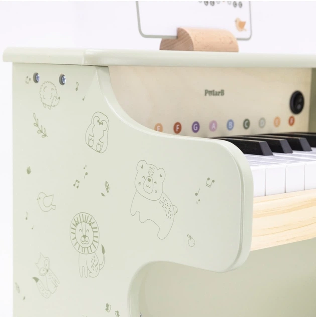 Drewniane pianino Viga do nauki gry Zielone (44274) (6971608442742) - obraz 3
