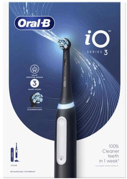 Електрична зубна щітка Oral-B iO 3 Чорна - зображення 2