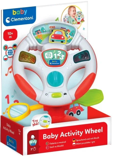 Zabawka edukacyjna Clementoni Baby mówiąca elektroniczna kierownica 17533 (8005125175338) - Zdjęcie 1 Zabawka edukacyjna Clementoni Baby mówiąca elektroniczna kierownica 17533 (8005125175338) - obraz 1