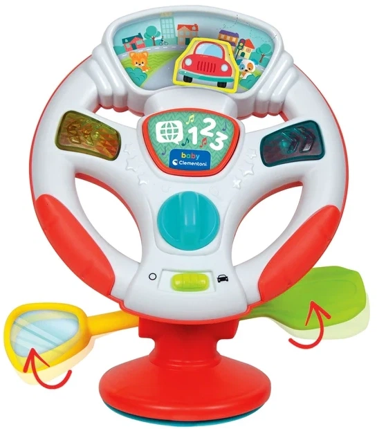 Zabawka edukacyjna Clementoni Baby mówiąca elektroniczna kierownica 17533 (8005125175338) - Zdjęcie 4 Zabawka edukacyjna Clementoni Baby mówiąca elektroniczna kierownica 17533 (8005125175338) - obraz 4
