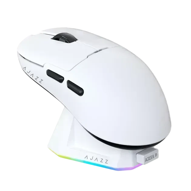 Миша бездротова ігрова Ajazz AJ159P PAW3395 26000 DPI Bluetooth / 2.4G / USB з док-станцією легка - зображення 8