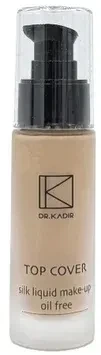 Тональна основа під макіяж відтінок №21 беж із розовинкою Top Cover silk liquid make-up oil free Dr.Kadir 30 мл - Фото 1 Тональна основа під макіяж відтінок №21 беж із розовинкою Top Cover silk liquid make-up oil free Dr.Kadir 30 мл - изображение 1