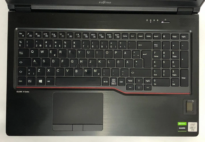 Ноутбук Fujitsu Celsius H7510 - 15,6" FullHD IPS / i7-10850H / 32gb / 512gb ssd / NVIDIA Quadro T2000, 4GB/ Windows 11 Pro, 4G/LTE, Б/в - зображення 4