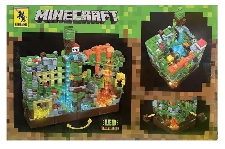 Конструктор LED Minecraft Зеленая крепость 866 деталей - изображение 3