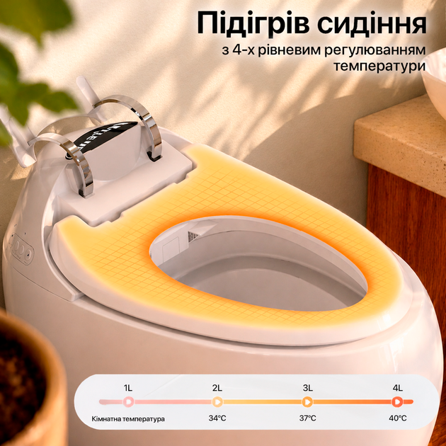 Смарт унитаз напольный с LED подсветкой умные унитазы с сушкой и пультом Smart унитаз биде с подогревом сиденья Asans 8618 - Фото 6 Смарт унитаз напольный с LED подсветкой умные унитазы с сушкой и пультом Smart унитаз биде с подогревом сиденья Asans 8618 - изображение 6