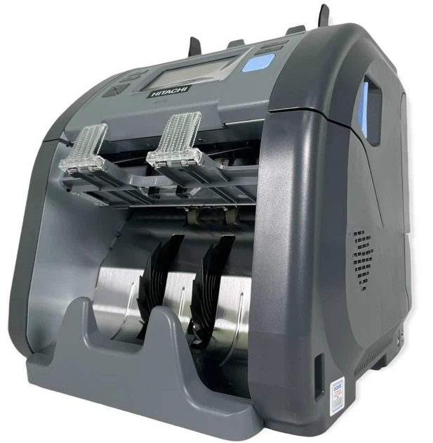 Счётчик банкнот Magner 165F HITACHI iH-110 профессиональный сортировщик валют с проверкой подлинности 2022-2023, Мультивалютный, с автоматическим стартом подсчёта, Б/У - изображение 4