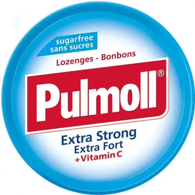 Льодяники без цукру Extra Strong + vit C Pulmoll , 45 г - Фото 1 Льодяники без цукру Extra Strong + vit C Pulmoll , 45 г - зображення 1
