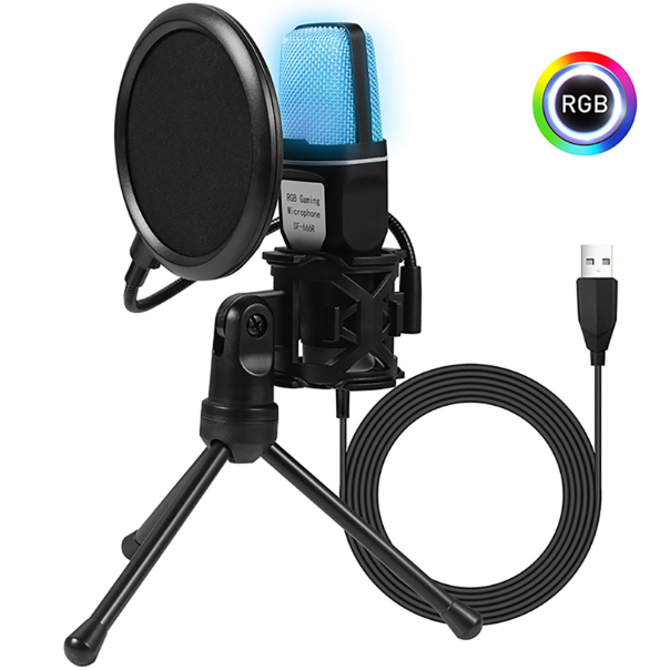 YANMAI USB-микрофон с RGB-подсветкой SF666R Конденсаторный микрофон антивибрационным креплением - Фото 1 YANMAI USB-микрофон с RGB-подсветкой SF666R Конденсаторный микрофон антивибрационным креплением - изображение 1