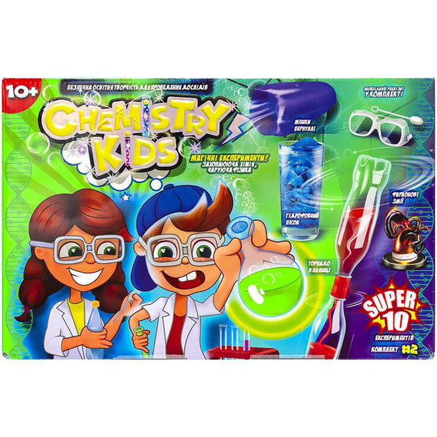 Набір для дослідів Chemistry Kids, російською/українською, Danko Toys - зображення 2