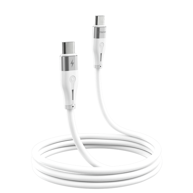 Кабель Proove Soft Silicone Type-C to Type-C 60W (1m) білий - Фото 1 Кабель Proove Soft Silicone Type-C to Type-C 60W (1m) білий - зображення 1