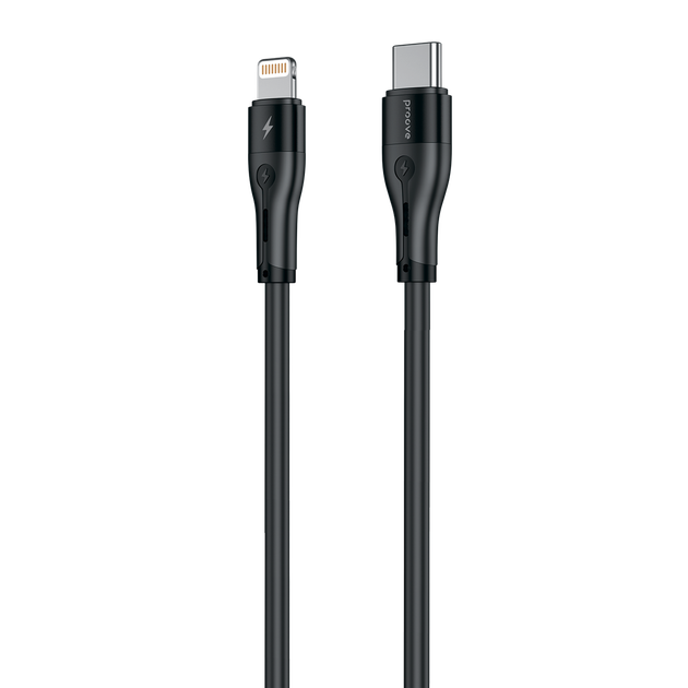 Кабель Proove Soft Silicone Type-C to Lightning 27W (1m) черный - изображение 3