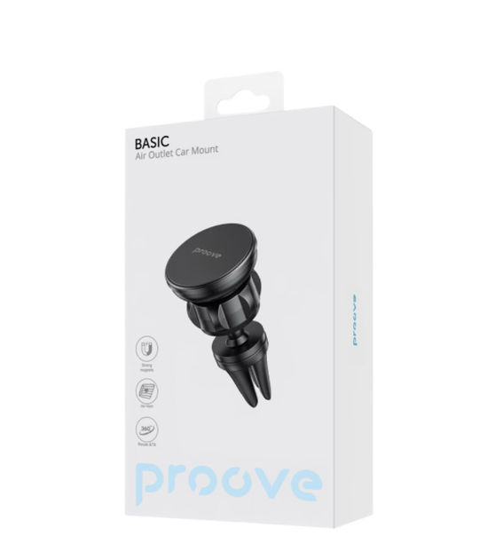 Автомобильный держатель Proove Basic Air Outlet Car Mount черный - Фото 4 Автомобильный держатель Proove Basic Air Outlet Car Mount черный - изображение 4