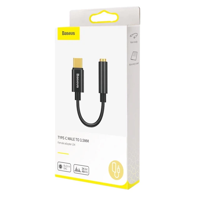 Адаптер Baseus L54 USB-C to Jack 3.5 mm Black (CATL54-01) - изображение 15