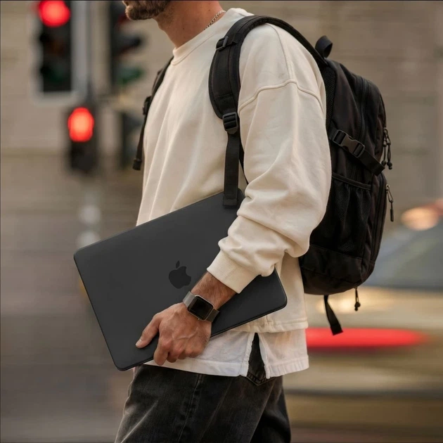 Чехол Tech-Protect Softshell MacBook Neo 13 2026 Matte Black (5906302322992) - изображение 5