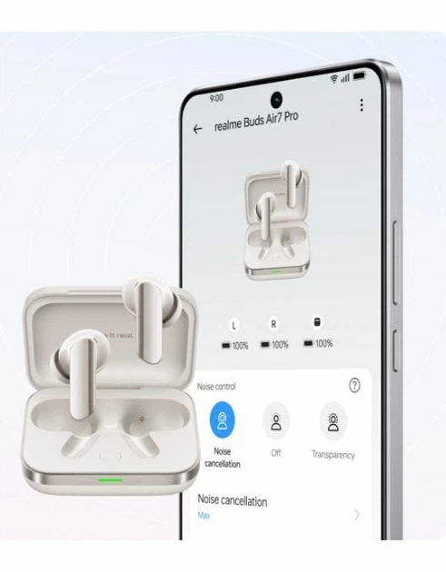 Наушники Realme Buds Air 7 Pro Glory Beige - Фото 1 Наушники Realme Buds Air 7 Pro Glory Beige - изображение 1