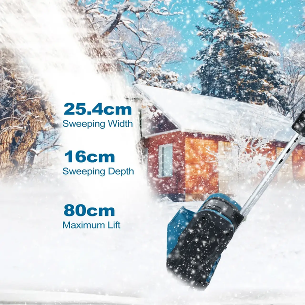 Снегоуборщик аккумуляторный на 2 АКБ складной Krafftec 36V 6Ah - Фото 5 Снегоуборщик аккумуляторный на 2 АКБ складной Krafftec 36V 6Ah - изображение 5