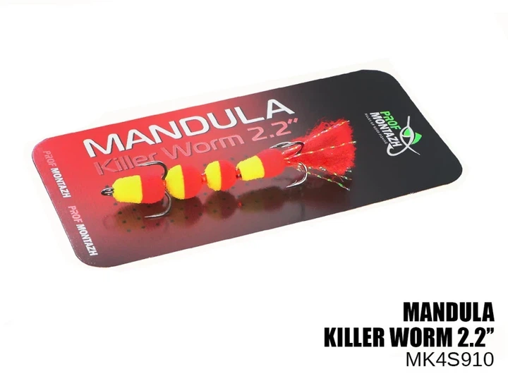 Мандула Prof Montazh Killer Worm 4S910 снасть на хищника 55 мм - Фото 1 Мандула Prof Montazh Killer Worm 4S910 снасть на хищника 55 мм - изображение 1