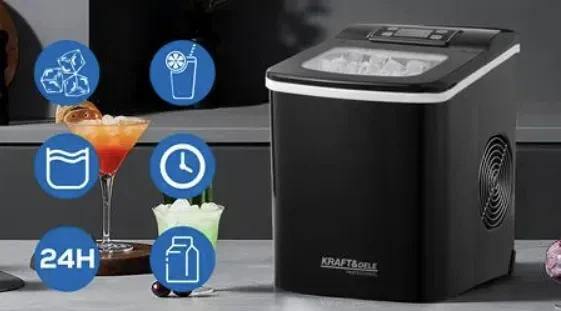 Льодогенератор Kraft&Dele KD4123 2 л, 110 Вт, автоматичне приготування кубиків льоду для дому та офісу - зображення 4