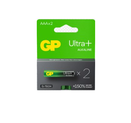 Батарейки GP AAA (LR03) Ultra Plus Alkaline 24AUP21-SB2 - Фото 1 Батарейки GP AAA (LR03) Ultra Plus Alkaline 24AUP21-SB2 - зображення 1