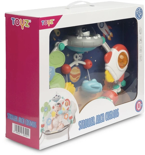 Розвивальна іграшка - дуга для візочка Toyz Космос (7924) (5908310397924) - Фото 10 Розвивальна іграшка - дуга для візочка Toyz Космос (7924) (5908310397924) - зображення 10