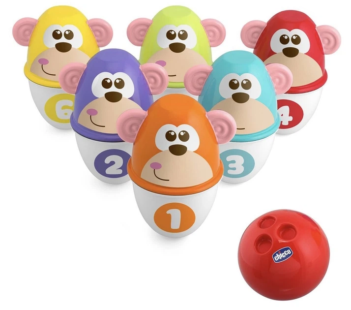 Dziecięcy zestaw do gry Chicco Wesołe kręgle Fit & Fun Monkey Strike (826798) (8003670826798) - obraz 2