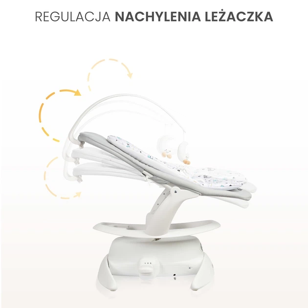 Leżaczek-bujaczek dziecięcy Caretero Noco Grey (5903076320957) - Zdjęcie 4 Leżaczek-bujaczek dziecięcy Caretero Noco Grey (5903076320957) - obraz 4