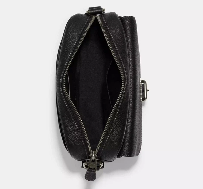 Чоловіча сумка Coach Hudson Crossbody Bag In Signature Canvas чорна - зображення 2