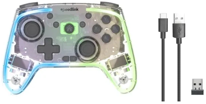 Бездротовий геймпад RAIT NX RGB Gamepad для Nintendo Switch/OLED/Lite/PC/PS3/Android Transparent (4027301319002) - зображення 2