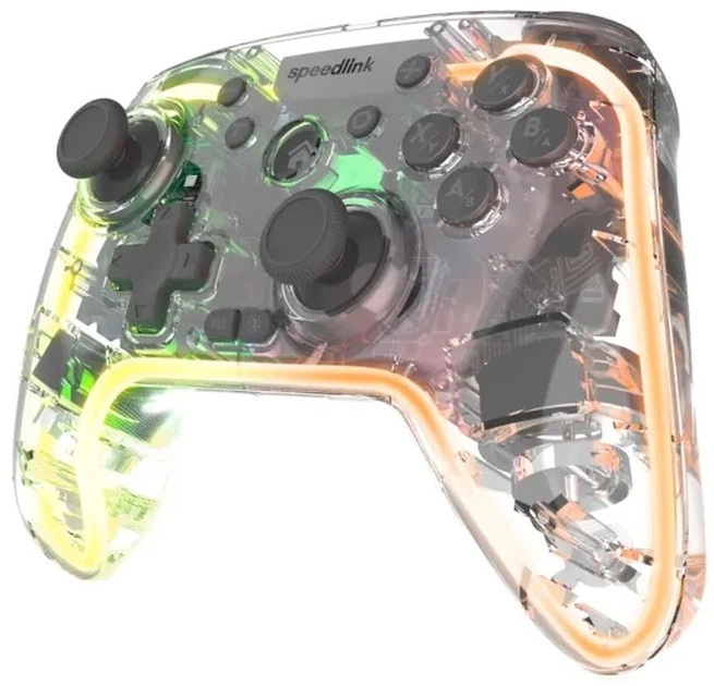 Бездротовий геймпад RAIT NX RGB Gamepad для Nintendo Switch/OLED/Lite/PC/PS3/Android Transparent (4027301319002) - зображення 3