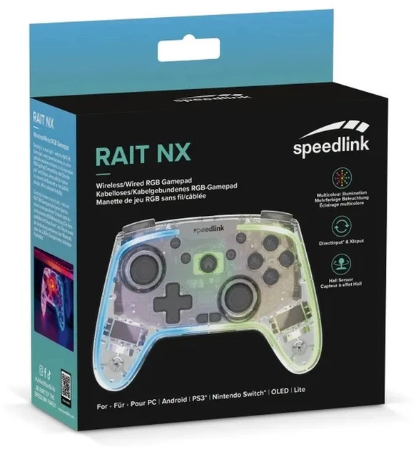 Бездротовий геймпад RAIT NX RGB Gamepad для Nintendo Switch/OLED/Lite/PC/PS3/Android Transparent (4027301319002) - зображення 7