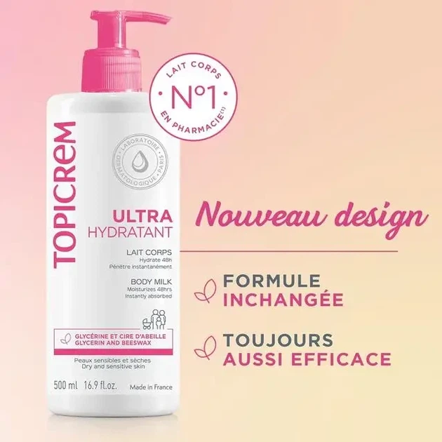 Ультразволожувальне молочко для тіла Топікрем Topicrem Ultra Moisturizing Body Milk 500 мл - Фото 2 Ультразволожувальне молочко для тіла Топікрем Topicrem Ultra Moisturizing Body Milk 500 мл - зображення 2