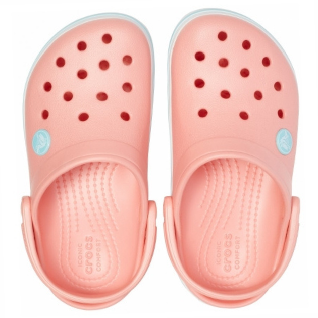 Детские сабо Crocs Crocband Kids Clog 29-30 р 17.5-18.3 см Персиковые 204537-C12 Melon/Ice Blue - Фото 4 Детские сабо Crocs Crocband Kids Clog 29-30 р 17.5-18.3 см Персиковые 204537-C12 Melon/Ice Blue - изображение 4