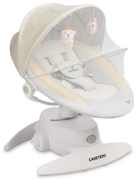 Leżaczek-bujaczek elektryczny 2w1 Caretero Opti Beige (5903076399601) - Zdjęcie 2 Leżaczek-bujaczek elektryczny 2w1 Caretero Opti Beige (5903076399601) - obraz 2