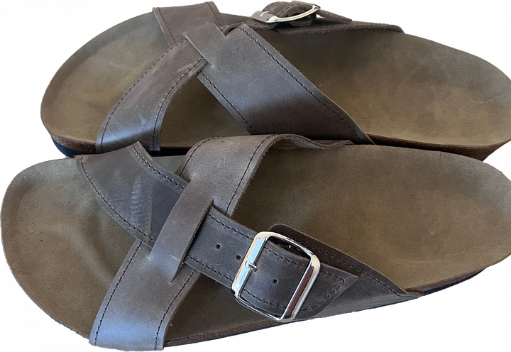 Ортопедичні чоловічі шльопанці FootCare, FA-303 темно-бежеві, розмір 43 - зображення 3