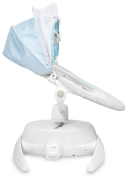 Leżaczek-bujaczek elektryczny 2w1 Caretero Opti Blue (5903076399618) - Zdjęcie 4 Leżaczek-bujaczek elektryczny 2w1 Caretero Opti Blue (5903076399618) - obraz 4
