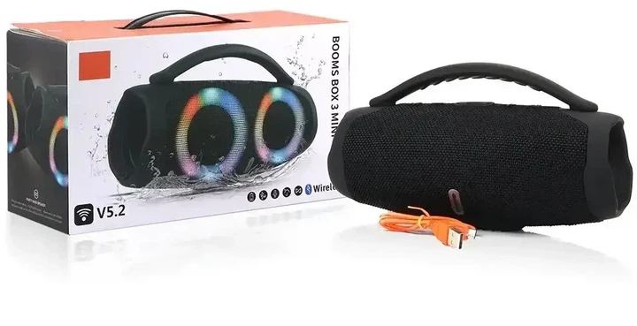 Бездротова Bluetooth колонка з LED підсвічуванням Boombox 3 Mini RGB B11 - изображение 6