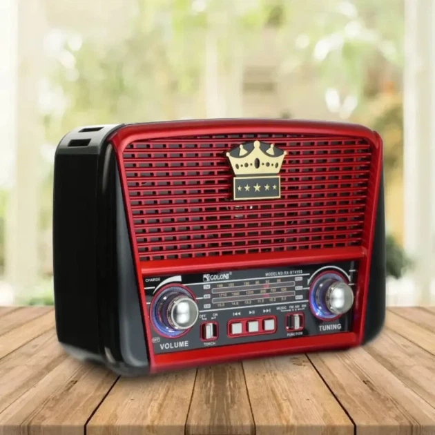 Радіоприймач акумуляторний з Bluetooth, MP3 та ліхтариком, Golon RX-BT455S AM / Портативне радіо - Фото 2 Радіоприймач акумуляторний з Bluetooth, MP3 та ліхтариком, Golon RX-BT455S AM / Портативне радіо - зображення 2