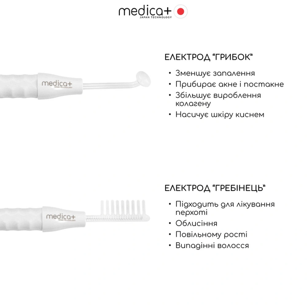 Дарсонваль для волос и лица MEDICA+ DarsoLine 4.0 с 4 насадками портативный - изображение 2
