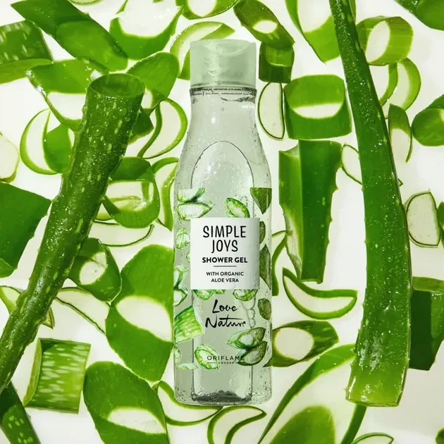 Гель для душа с органическим алоэ вера Simple Joys Love Nature-250 мл - изображение 2