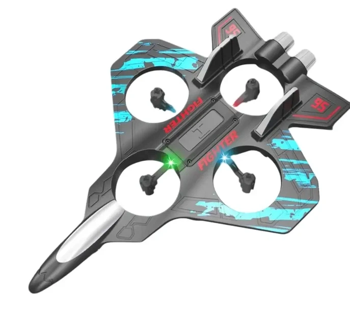 Іграшка-літак на радіокеруванні Fighter Plane 2.4G, на акумуляторі, синій / Радіокерований винищувач для підлітків - Фото 4 Іграшка-літак на радіокеруванні Fighter Plane 2.4G, на акумуляторі, синій / Радіокерований винищувач для підлітків - зображення 4