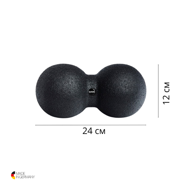 Масажний подвійний м'яч BLACKROLL® DUOBALL 12 см чорний - Фото 2 Масажний подвійний м'яч BLACKROLL® DUOBALL 12 см чорний - изображение 2