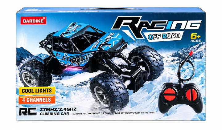 Радиоуправляемая машинка 4WD BD012 Off-Road 2.4GHz, синяя - машинка на пульте, RC buggy, для бездорожья - Фото 4 Радиоуправляемая машинка 4WD BD012 Off-Road 2.4GHz, синяя - машинка на пульте, RC buggy, для бездорожья - изображение 4