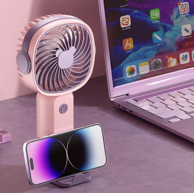 Вентилятор ручной аккумуляторный TOPA портативный с подставкой для телефона Handheld fan AND LY-838 KLW-F8 - изображение 4