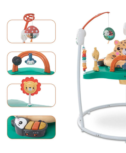 Детский игровой центр Fisher-Price Jumperoo с подсветкой и звуком / Развивающий игровой джемпер Зеленый - Фото 4 Детский игровой центр Fisher-Price Jumperoo с подсветкой и звуком / Развивающий игровой джемпер Зеленый - изображение 4