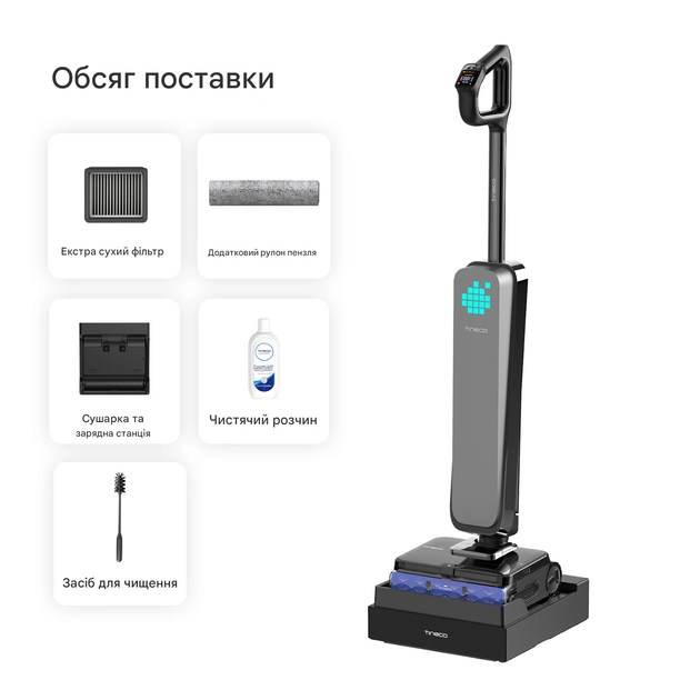 Пилосос для вологого та сухого прибирання Tineco FLOOR ONE S9 Scientist - зображення 9