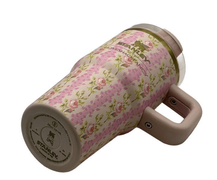 Термос термочашка Stanley Quencher H2.0 Tumbler з нержавіючої сталі 0,59 л LoveShackFancy Floral Pink KT6007860 - зображення 7